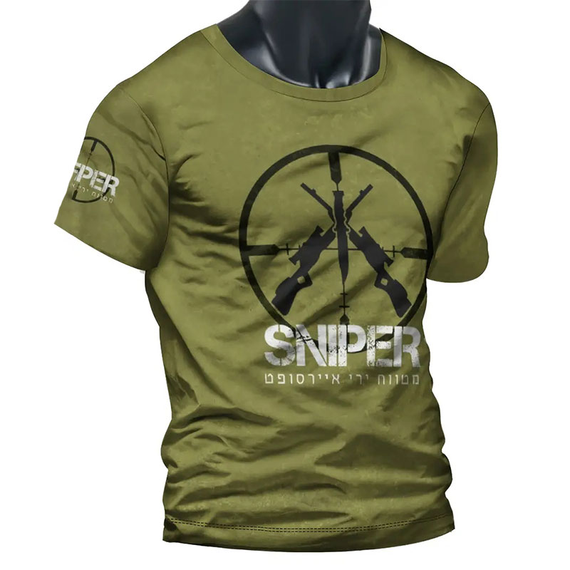 Crossfit Mayhem - Zomer Nieuwe Heren T-shirt Sniper Gedrukt